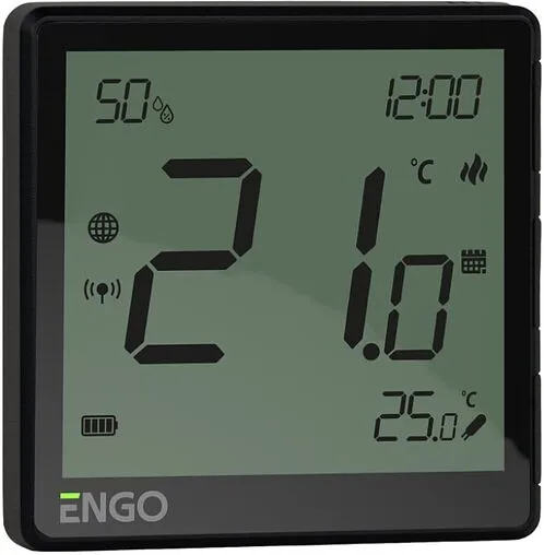 Беспроводной комнатный терморегулятор ZigBee ENGO черный EONE-BATB