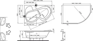Ванна акриловая Ravak ROSA 150x105 P CJ01000000 Ванна акриловая Ravak ROSA 150x105 P CJ01000000, 3