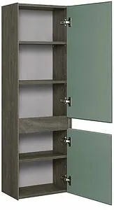 Шкаф-пенал подвесной Aquaton Форес 40 дуб рошелье/сумеречный голубой 1A278603FR9C0, 3