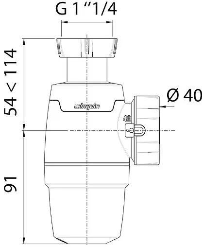 Сифон бутылочный для раковины Wirquin NEO белый 30987068 Сифон бутылочный для раковины Wirquin NEO белый 30987068