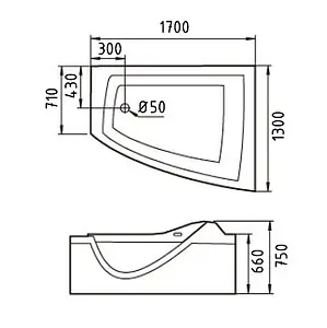 Ванна акриловая с гидромассажем Gemy 170x130 R G9056 K R Ванна акриловая с гидромассажем Gemy 170x130 R G9056 K R, 2