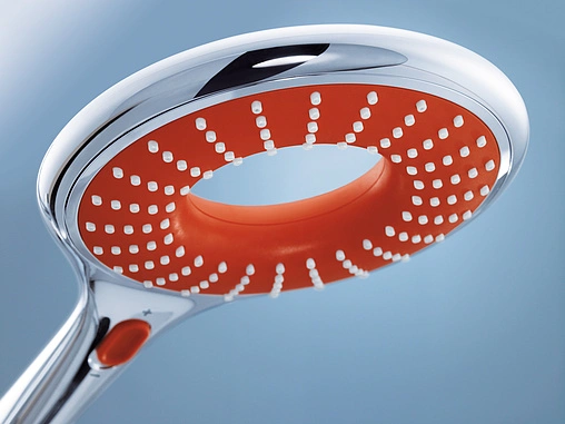 Лейка ручного душа Grohe Rainshower Icon хром/красный 27443000 Лейка ручного душа Grohe Rainshower Icon хром/красный 27443000