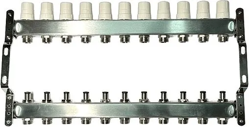 Группа коллекторная без расходомеров 11 отводов 1&quot;в/в x ¾&quot;ек Uni-fitt OPTIMAL 451B4311.RU