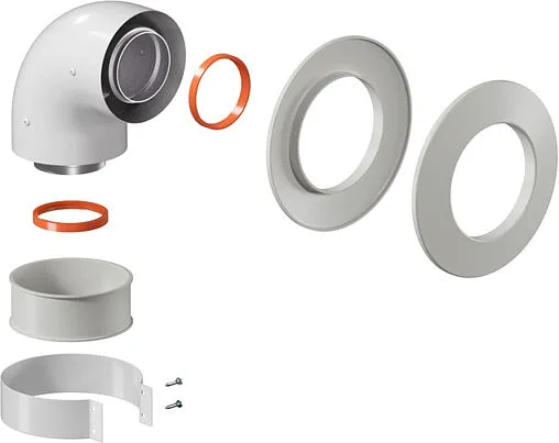 Колено стартовое коаксиальное Ø 60/100мм (алюм.) Krats K-01V