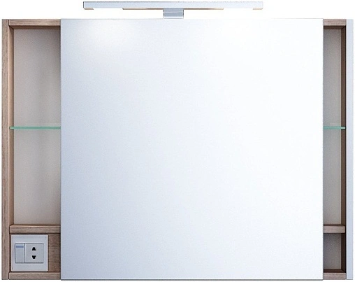 Шкаф-зеркало IDDIS Mirro 80 белый/дерево MIR8000i99