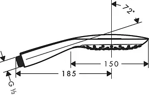 Лейка ручного душа Hansgrohe PuraVida 150 3jet EcoSmart белый/хром 28567400 Лейка ручного душа Hansgrohe PuraVida 150 3jet EcoSmart белый/хром 28567400, 2