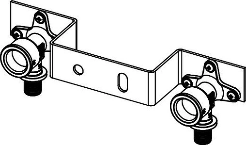 Монтажная планка с водорозетками аксиальная 16мм x ½&quot;в TECEflex 720550