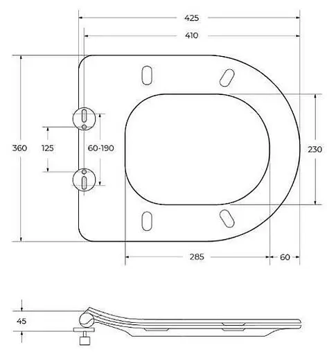Комплект 5 в 1 BelBagno Loto BB070CHR/SC/BB026/BB042BL с кнопкой белый глянцевый