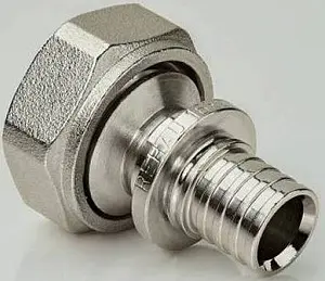 Муфта аксиальная с накидной гайкой 20мм x ¾"ек Rehau Rautitan 11691761001 Муфта аксиальная с накидной гайкой 20мм x ¾"ек Rehau Rautitan 11691761001, 1