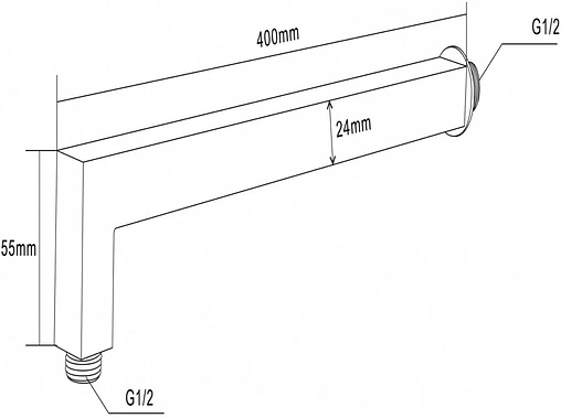 Держатель верхнего душа на стену Swedbe Platta хром 5509