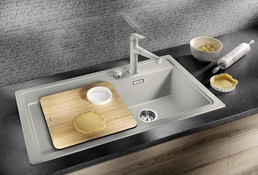 Смеситель для кухни с выдвижным изливом Blanco Felisa-S жемчужный 520347