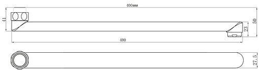 Излив длинный плоский 40см Lemark хром LM9474C