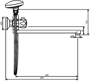 Смеситель для ванны с длинным изливом Dorff Modern хром D7095000 Смеситель для ванны с длинным изливом Dorff Modern хром D7095000, 2