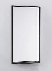 Зеркало Jorno Steal 50 с полкой чёрный Ste.02.50/Pl/B Зеркало Jorno Steal 50 с полкой чёрный Ste.02.50/Pl/B, 4