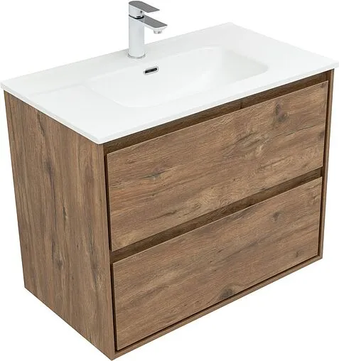 Тумба под умывальник подвесная Aquanet Милан 80 дуб рустикальный 00336379