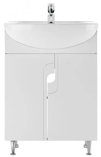 Тумба-умывальник напольная Айсберг Лилия 60 белый DA2003T+4620008192772