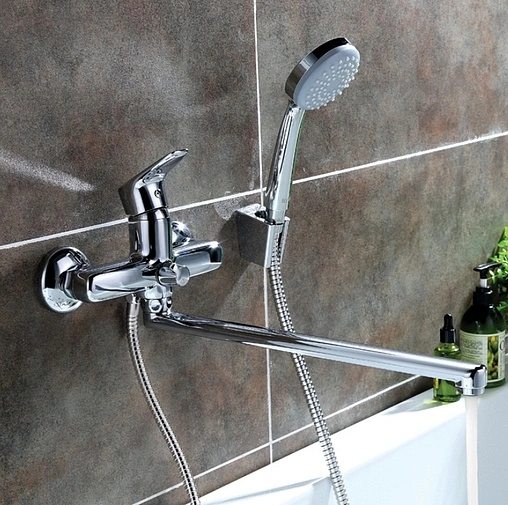 Смеситель для ванны с длинным изливом IDDIS Zodiac хром ZODSBL2i10