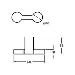 Крючок двойной Jacob Delafon Singulier хром 15218D-CP, 2