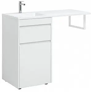 Тумба-умывальник напольная над стиральной машиной Aquanet Токио 110 L белый 00239289+00235497, 1