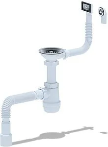 Сифон бутылочный для мойки с переливом Ани Пласт Грот A0145DIY Сифон бутылочный для мойки с переливом Ани Пласт Грот A0145DIY, 1