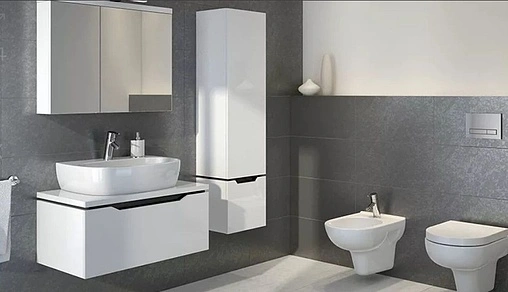 Шкаф-пенал подвесной Cersanit Street Fusion 35 белый B-SL-SF Шкаф-пенал подвесной Cersanit Street Fusion 35 белый B-SL-SF