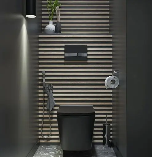 Клавиша смыва для унитаза IDDIS Unifix UNI06BCi77 кнопки/хром матовый, рамка/черный