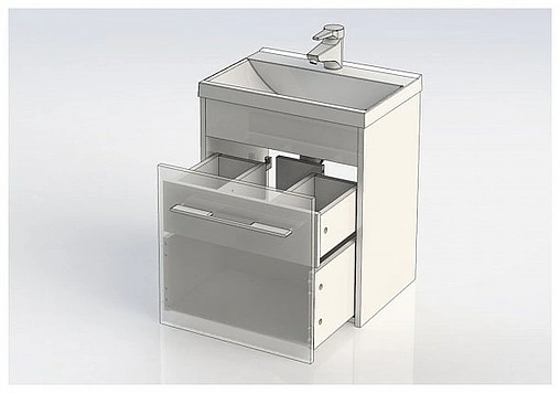 Тумба под умывальник подвесная Aquanet Августа 50 белый 00210023