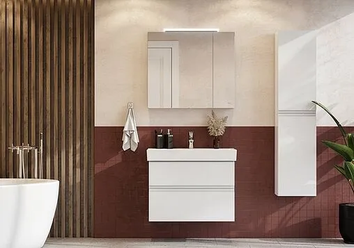 Шкаф-зеркало Roca Oleta 80 R белый матовый A857647501