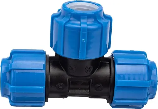 Тройник компрессионный соединительный 20мм x 20мм x 20мм ТПК-Аква 50050020