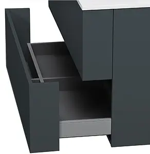 Тумба-умывальник подвесная Am.Pm Spirit 2.0 100 графит M70AFHX1002GM+M70AWCC1002WG, 3