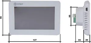 Проводная панель управления контроллером Wi-Fi Stout M-9r белый STE-0101-009006, 2