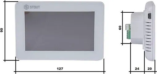 Проводная панель управления контроллером Wi-Fi Stout M-9r белый STE-0101-009006