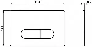 Клавиша смыва для унитаза Ideal Standard Oleas SmartFlush M1 R0117AA хром глянцевый, 2