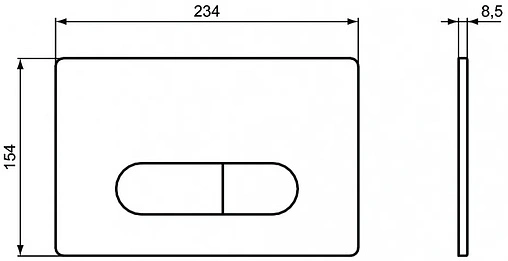 Клавиша смыва для унитаза Ideal Standard Oleas SmartFlush M1 R0117AA хром глянцевый