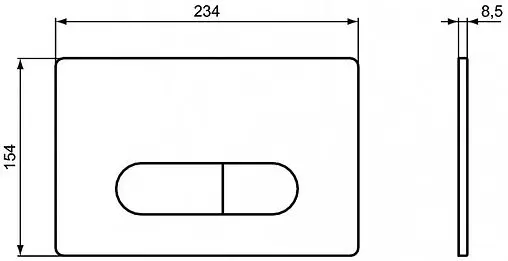 Клавиша смыва для унитаза Ideal Standard Oleas SmartFlush M1 R0117JG хром матовый