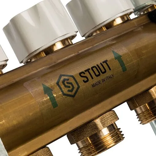 Группа коллекторная без расходомеров 5 отводов 1&quot;в/в x ¾&quot;ек Stout SMB 0468 000005