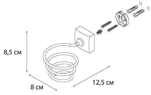 Держатель для фена Fixsen Kvadro хром FX-61319