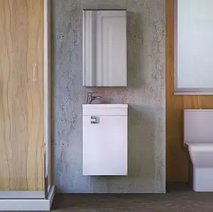 Шкаф-зеркало Raval Kub 40 белый Kub.03.40/W, 4