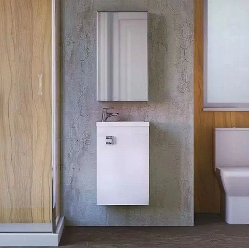 Шкаф-зеркало Raval Kub 40 R белый Kub.03.40/W