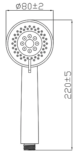 Лейка ручного душа Gross Aqua Nova хром GA3718