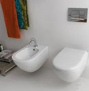 Унитаз подвесной безободковый Kerasan Aquatech белый 371401, 4