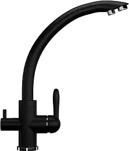 Смеситель для кухни с подключением к фильтру Ulgran чёрный U-017-308 Смеситель для кухни с подключением к фильтру Ulgran чёрный U-017-308, 1