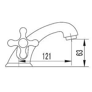 Смеситель для раковины SMARTsant Кросс хром SM110006AA Смеситель для раковины SMARTsant Кросс хром SM110006AA, 2
