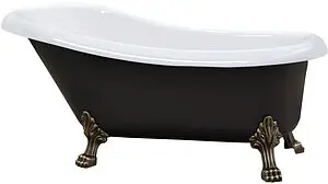Ванна отдельностоящая из искусственного камня C-bath Retro 169x82 белый/черный CBM001001 Ванна отдельностоящая из искусственного камня C-bath Retro 169x82 белый/черный CBM001001, 1