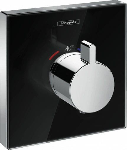 Термостат Hansgrohe ShowerSelect Glass Highflow черный/хром 15734600