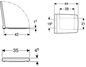 Крышка-сиденье для унитаза с микролифтом Geberit Xeno² белый 500.537.01.1, 2