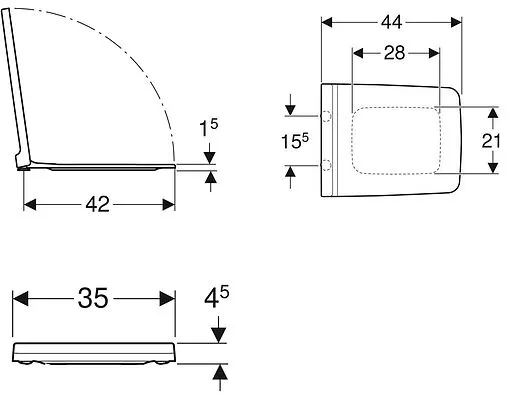 Крышка-сиденье для унитаза с микролифтом Geberit Xeno² белый 500.537.01.1 Крышка-сиденье для унитаза с микролифтом Geberit Xeno² белый 500.537.01.1
