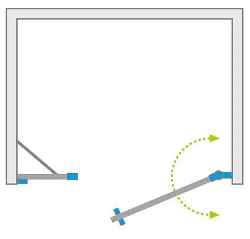 Дверь в нишу 1200мм прозрачное стекло Radaway EOS DWB 120 R 37992-01-01NR