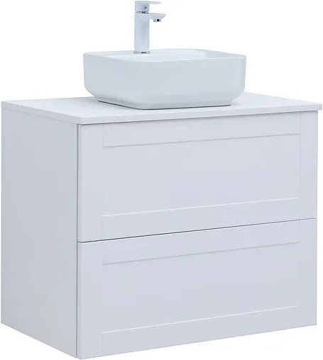 Тумба-умывальник подвесная Aquanet Терра 80 белый матовый 00313234+