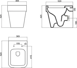 Унитаз приставной BelBagno Marco белый BB118CB, 2
